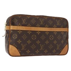 LOUIS VUITTON Monogram Compiegne 28 Clutch Bag M51845 LV Auth am9433